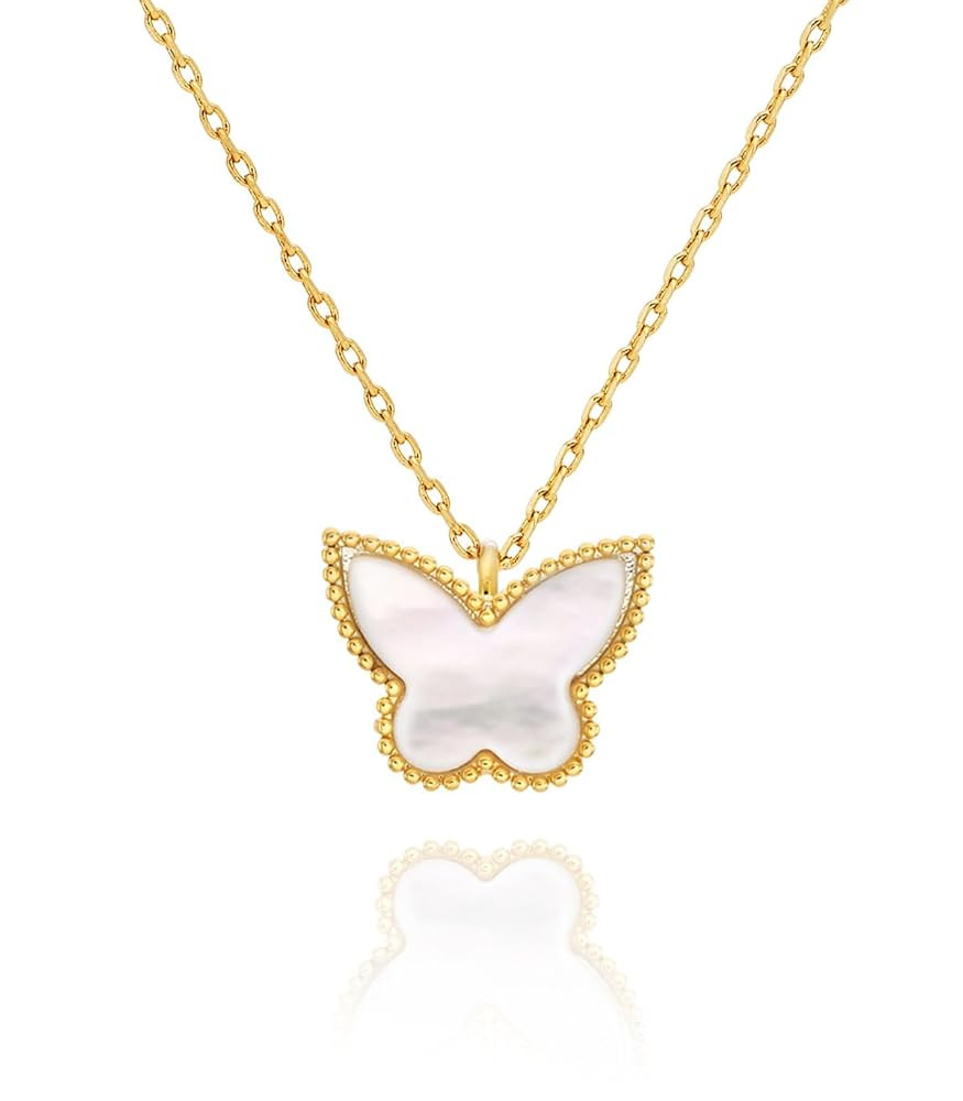 Clover Necklace for Women, 14K Gold Plated Lucky Charrm Pendant Jewelry, Birthday Christmas Valen... | Amazon (US)