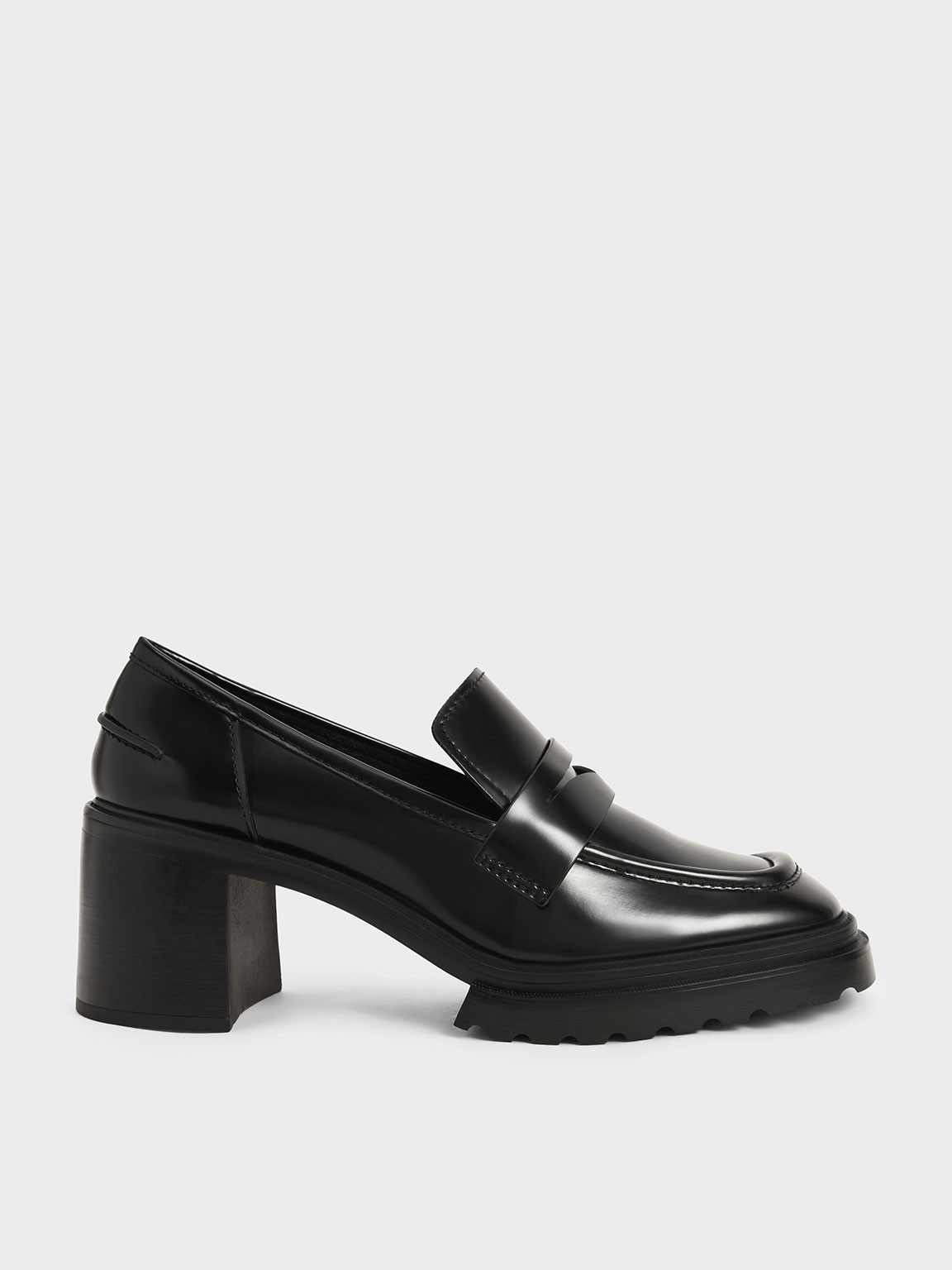 Black Kaiya Penny Loafer Pumps | CHARLES & KEITH | Charles & Keith US