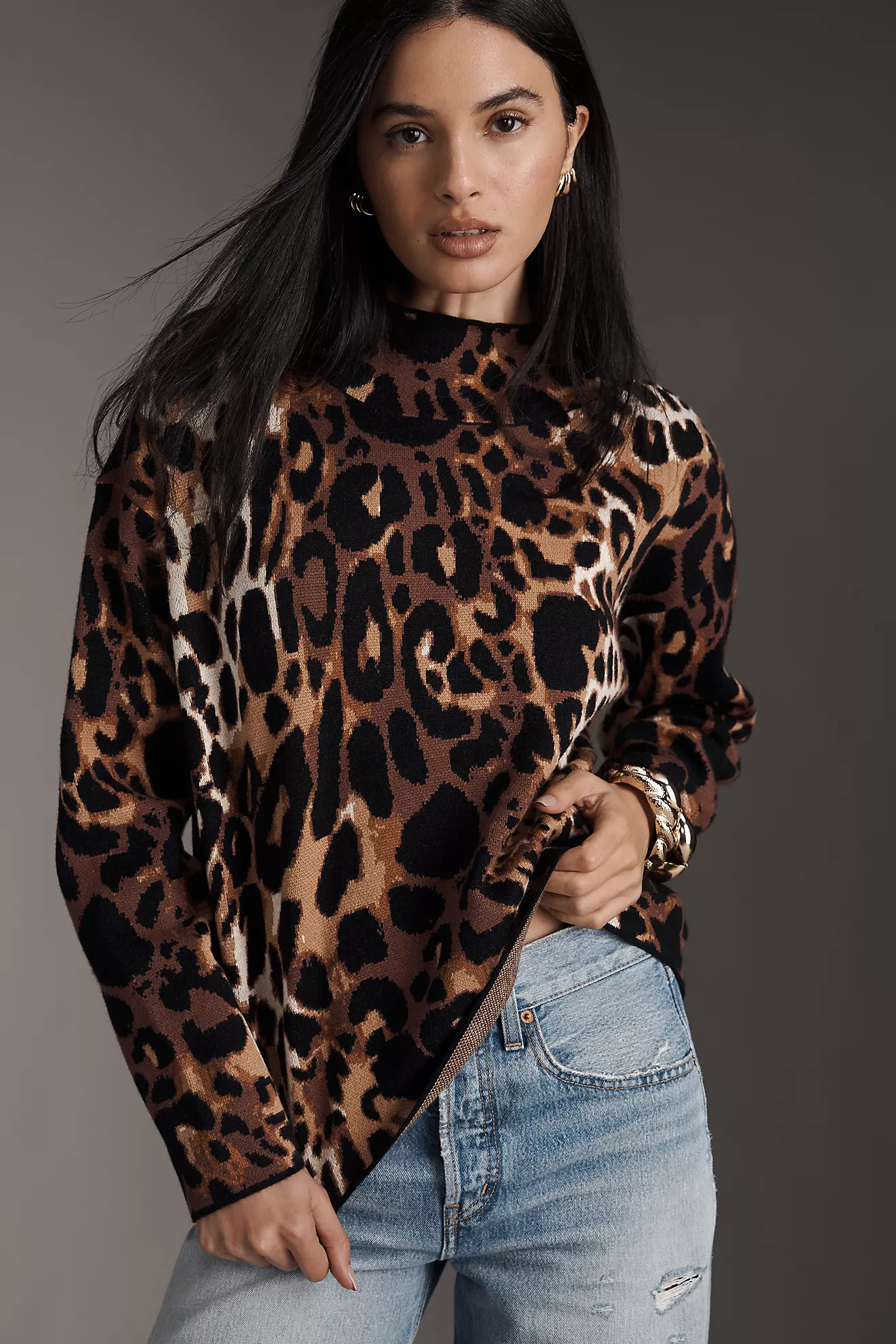 The Carys Mock-Neck Sweater by Maeve | Anthropologie (US)