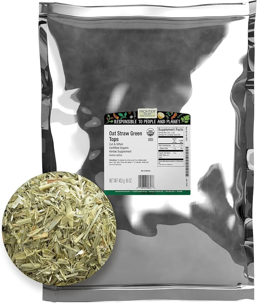 Frontier Co-op Cut & Sifted Oatstraw Green Tops 1lb | Amazon (US)