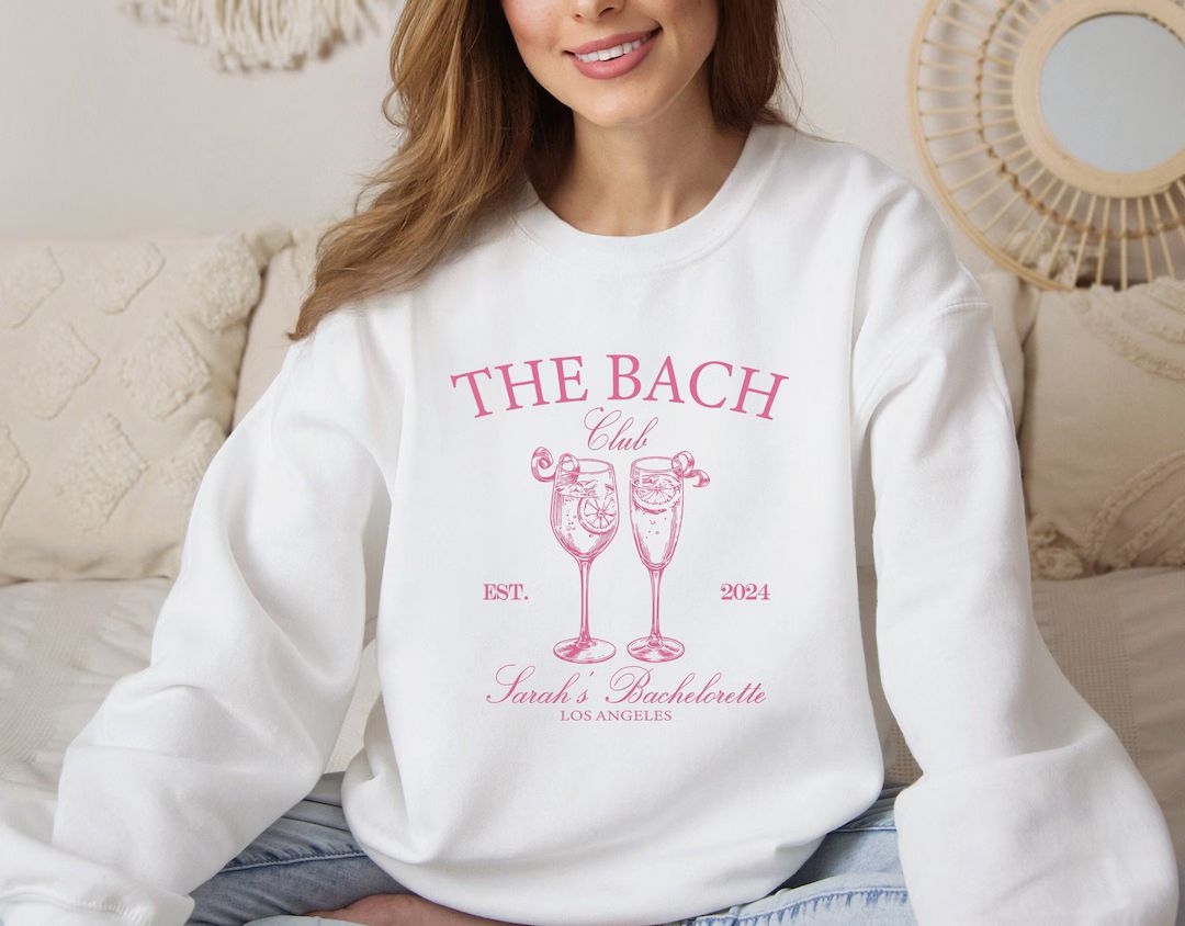 Custom Bachelorette Party Sweatshirts, Luxury Bachelorette Merch, Custom Name Crewneck Sweatshirt... | Etsy (US)