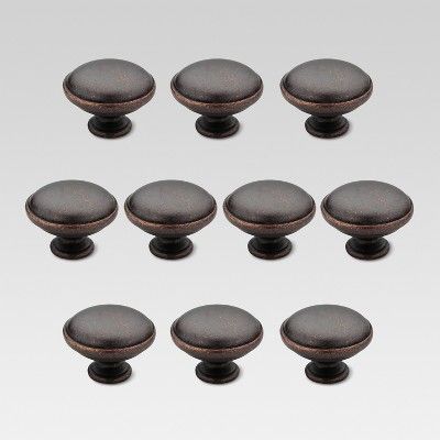 Hardware Round Knob - 10 pack - Oil rubbed bronze - Threshold™ | Target