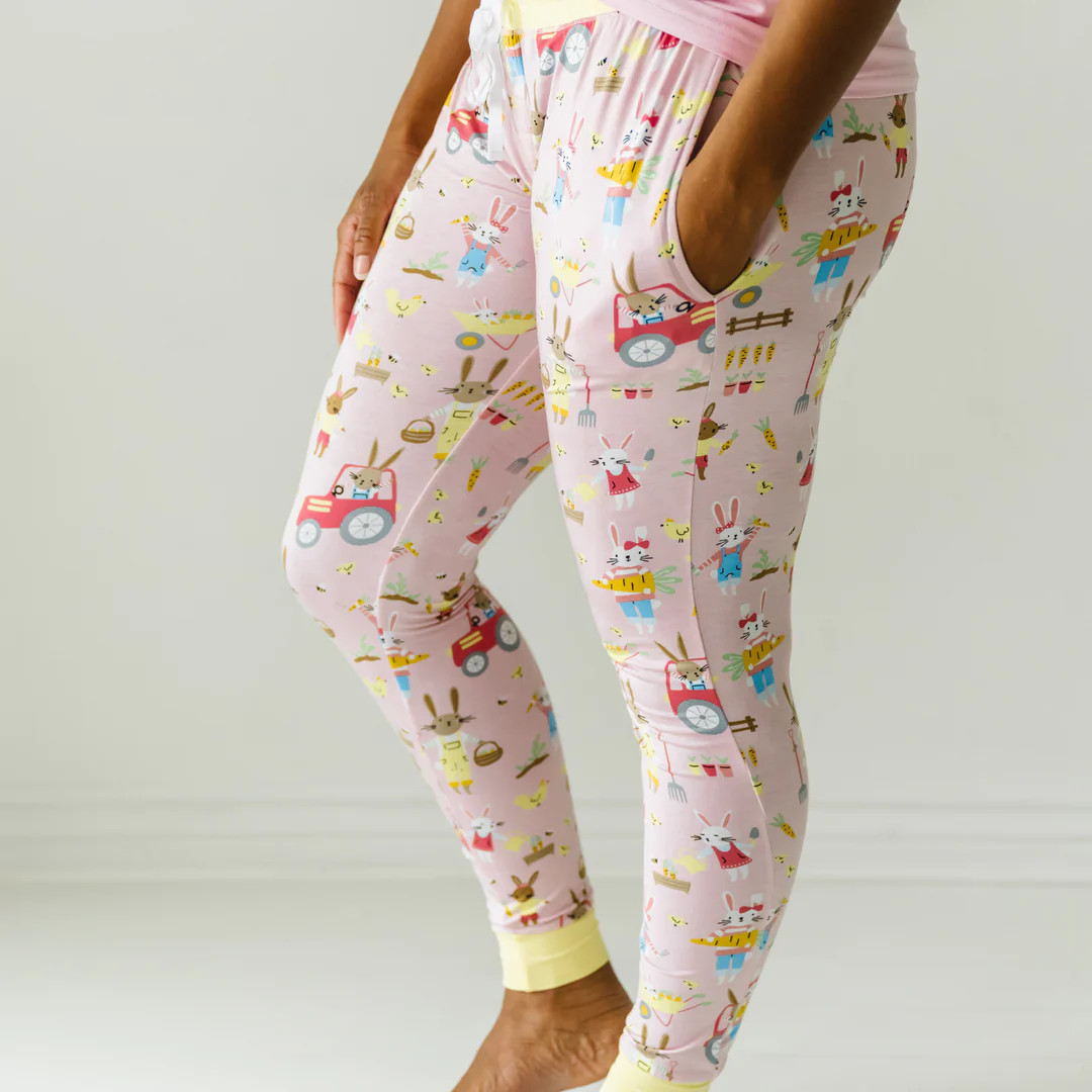 Petal Hop To It Women's Bamboo Viscose Pajama Pants | Little Sleepies