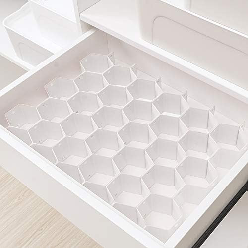 Dalanpa Drawer Divider Organizer 8pcs DIY Plastic Grid Honeycomb Drawer Divider | Amazon (US)