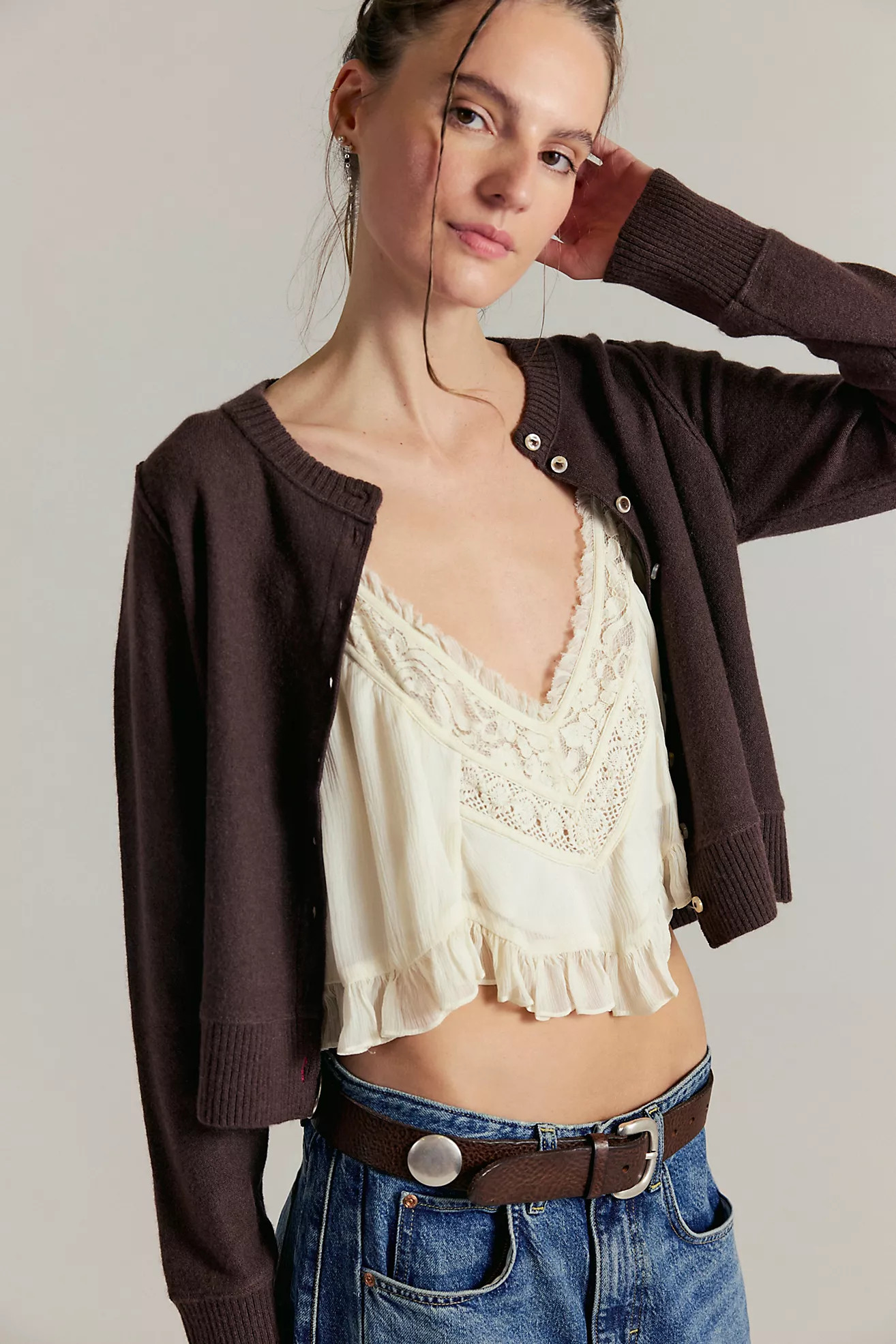 Nocturnal Solid Cashmere Cardi | Free People (Global - UK&FR Excluded)