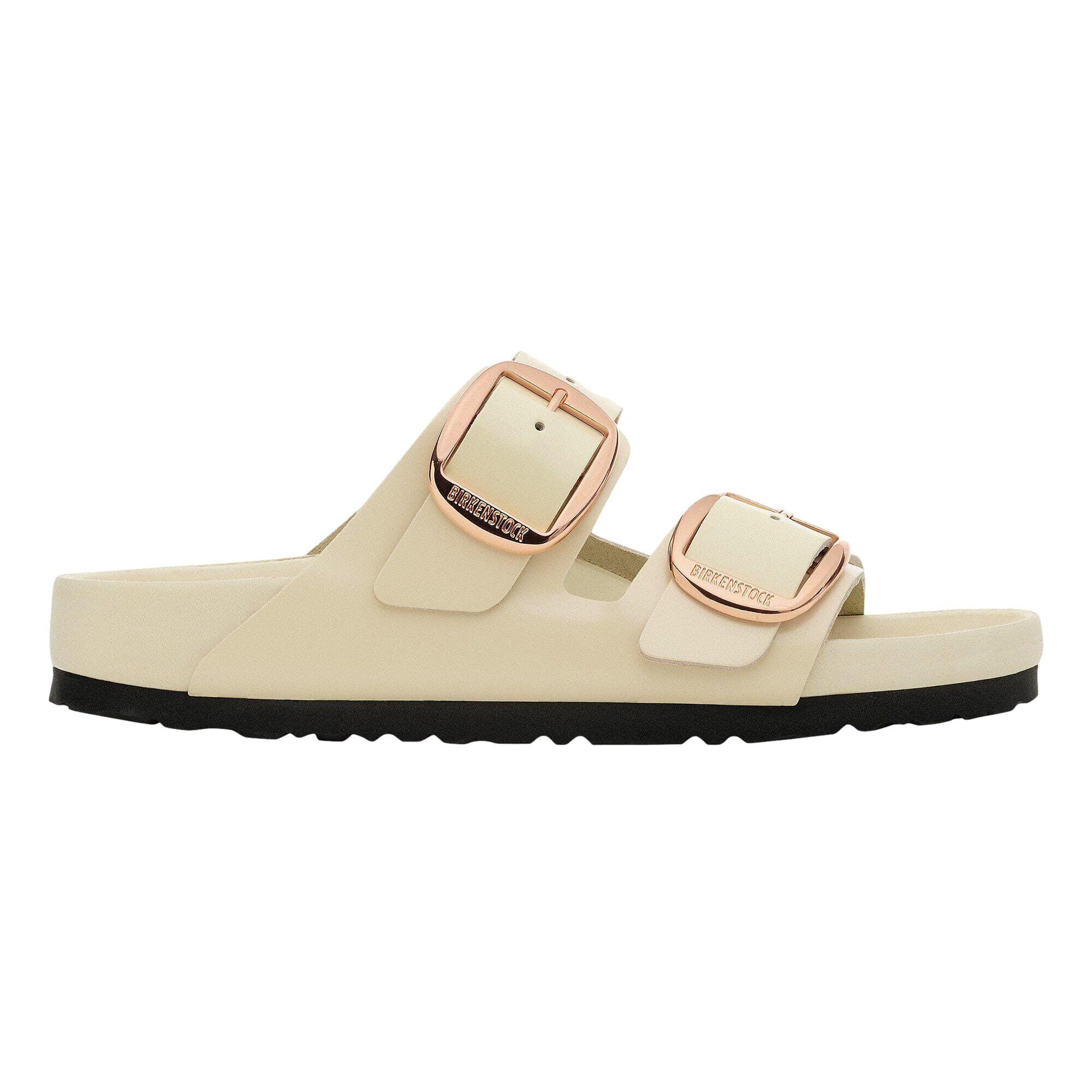 Women's Birkenstock Arizona Big Buckle High-Shine Ecru 1027850 | Shop Simon