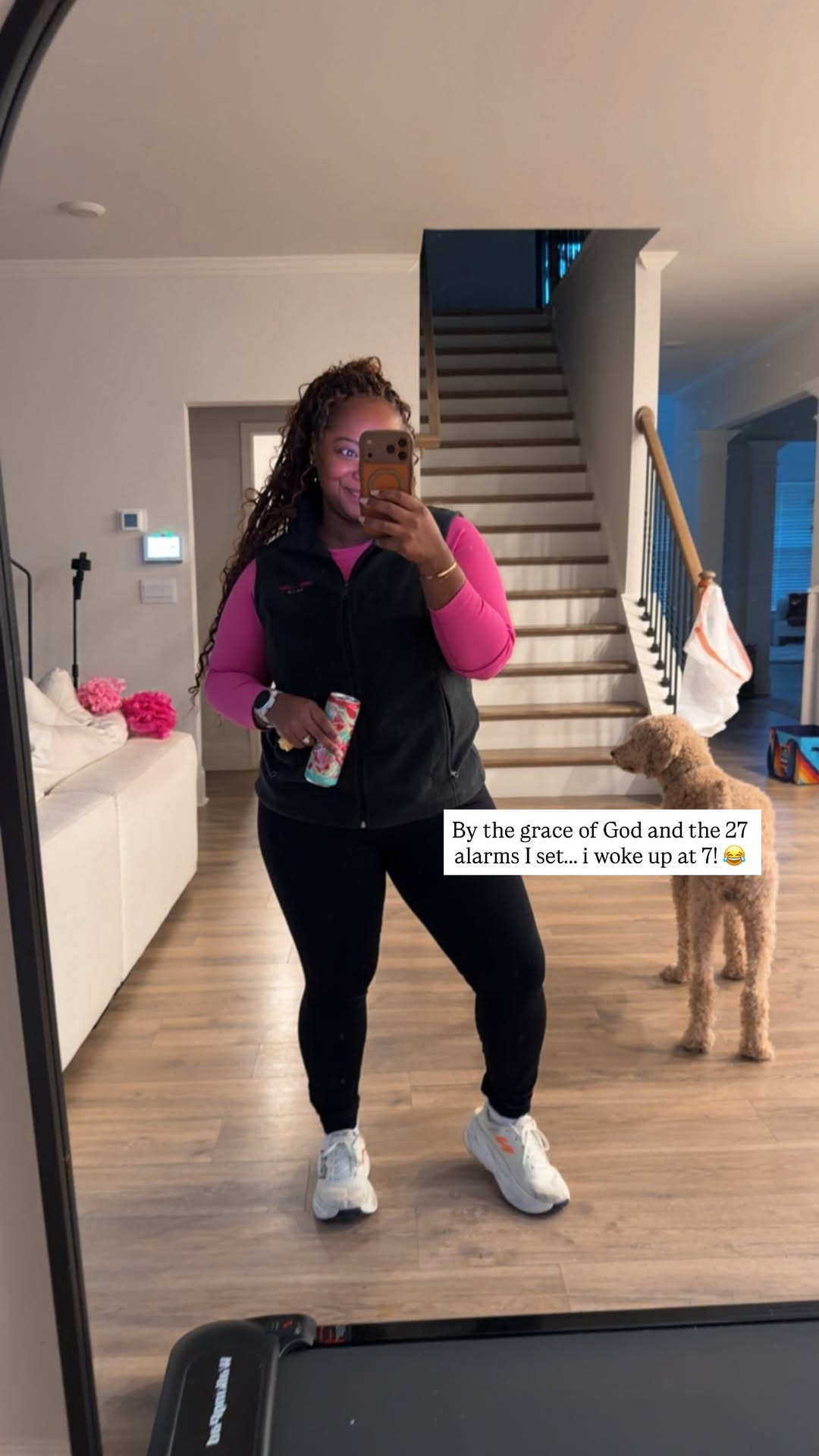 Stayed up way too late… but still made it to run club 😅

By the grace of God, caffeine, and this comfy run fit, we showed up anyway.

Wearing one of my go-to layers for early group runs. Linked everything here and other similar great finds! 

 #LTKfitnessgoals #LTKActive #LTKMidsize