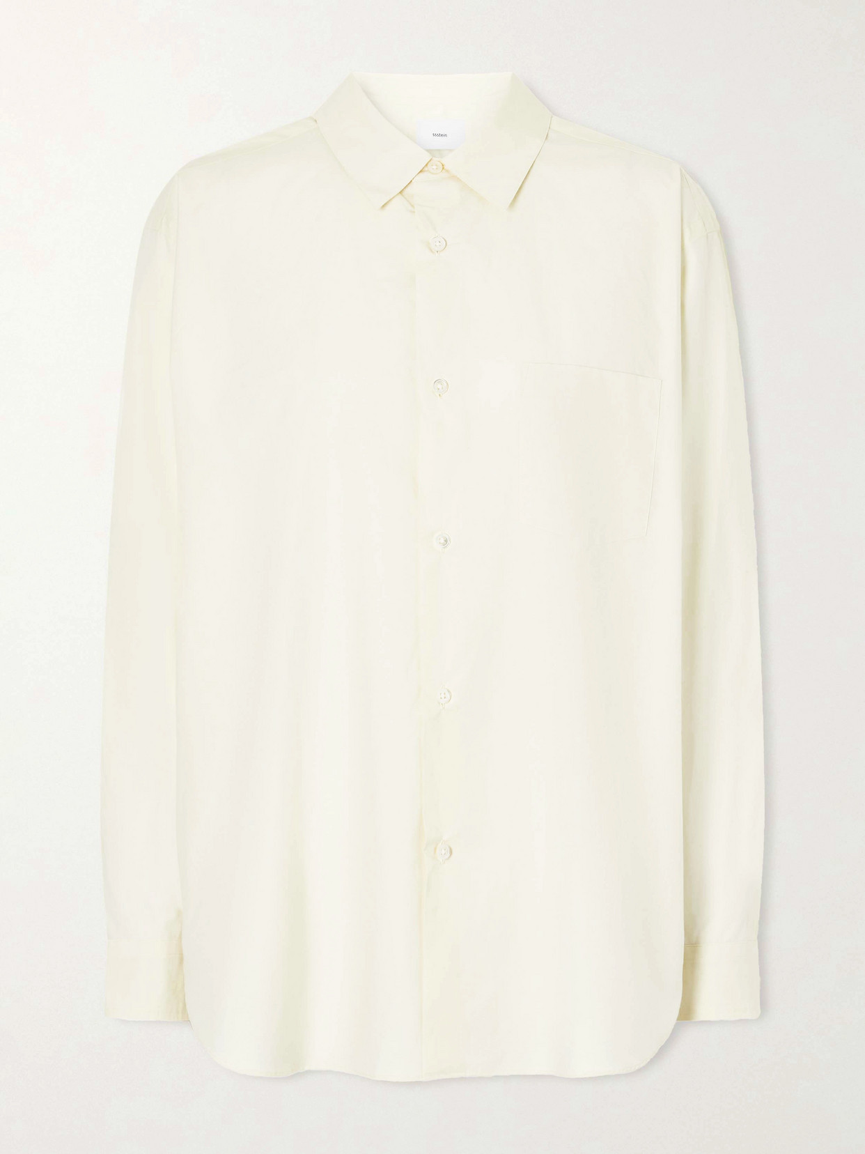 ssstein - Suvin Oversized Cotton-poplin Shirt - Yellow | NET-A-PORTER (US)