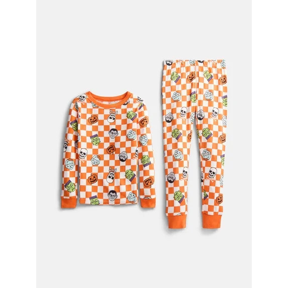 Halloween Boys' Tight Fit Long Sleeve Top and Pants Pajama Set from Way to Celebrate, 2-Piece, Si... | Walmart (US)