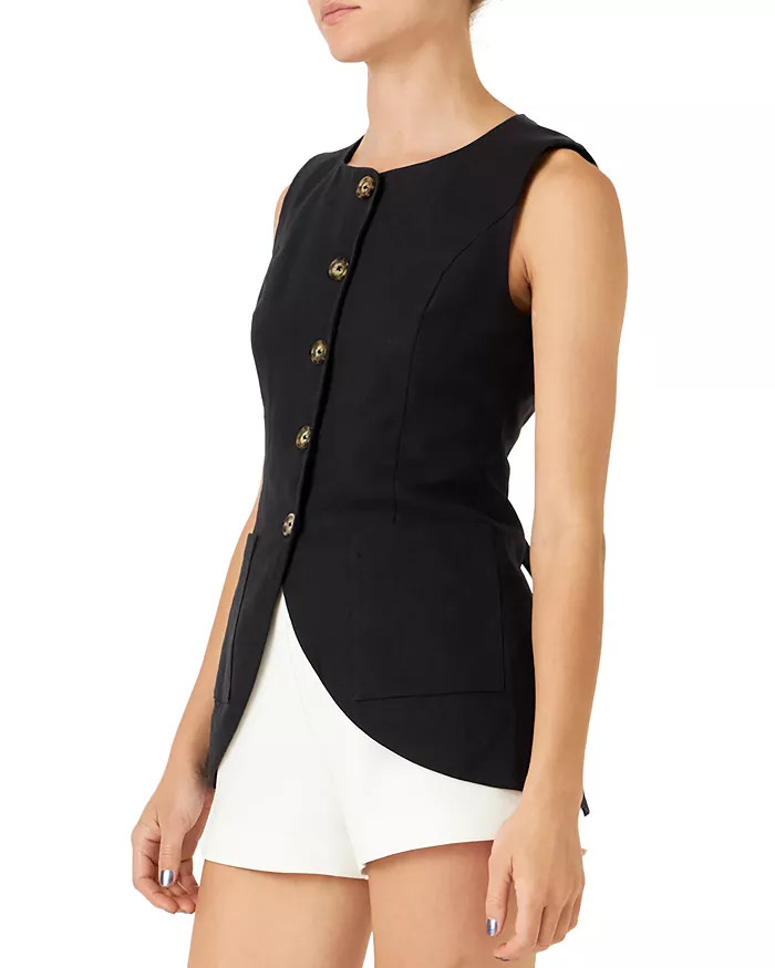 Slim Fit Sleeveless Linen Waistcoat | Bloomingdale's (US)