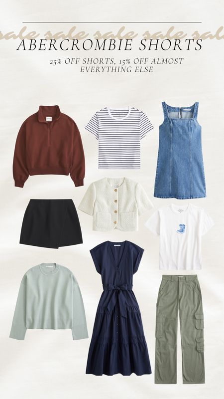 Abercrombie is on sale! Almost everything is 15% off, and shorts are 25% off plus an additional 15% off with code: AFSHORTS.

Abercrombie on sale, Abercrombie shorts, summer fashion, spring fashion, trending styles, denim shorts

#LTKstyletip #LTKsalealert #LTKSeasonal