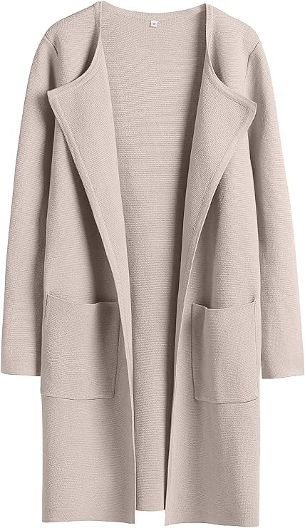 ANRABESS Womens Cardigan Sweater Open Front Knit Long Coatigan Dressy Casual Jacket Coat 2026 Fal... | Amazon (US)