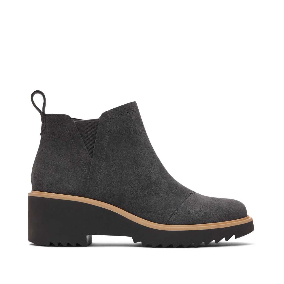 Maude Forged Iron Suede Wedge Boot | Toms EMEA