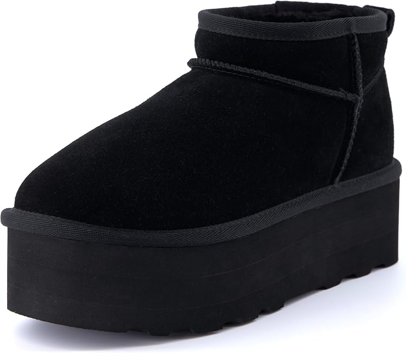 CUSHIONAIRE Women's Hippy Genuine Suede pull on platform boot +Memory Foam | Amazon (US)