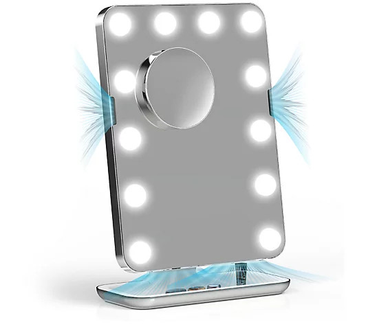 Sharper Image SpaStudio Hollywood Vanity Mirror with Fans - QVC.com | QVC