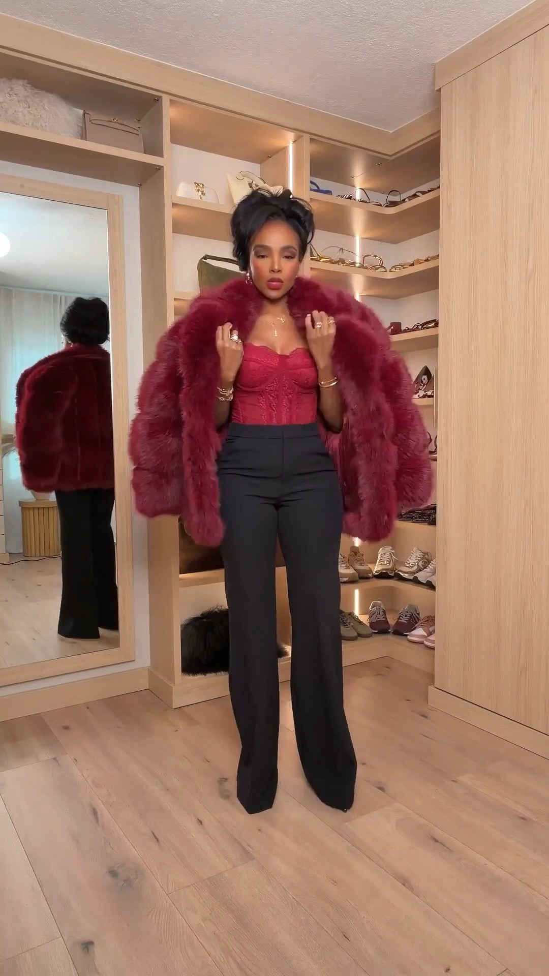 Bold and festive without even trying — these @Express pants are my go-to when I want a sleek, elongated silhouette that still feels comfortable and polished. Styled with rich berry tones and a faux-fur jacket, this look feels luxe, confident, and perfect for December plans.

Perfect for holiday parties, festive dinners, and elevated winter nights out.

📏 Sizing:
Top (Small) • Pants (27 Long)
Height — 5’4” | 138 lbs | Bust — 34D | Waist — 27” | Hips — 40”

chic winter outfit ideas, elevated holiday looks, Express pants styling, festive night-out outfit, rich berry tones, faux fur jacket look, polished seasonal fashion

✨ Everything linked below for easy shopping

Follow me on Instagram and YouTube @kirasfashionfinds

#LTKHoliday #LTKgrwm #LTKootd