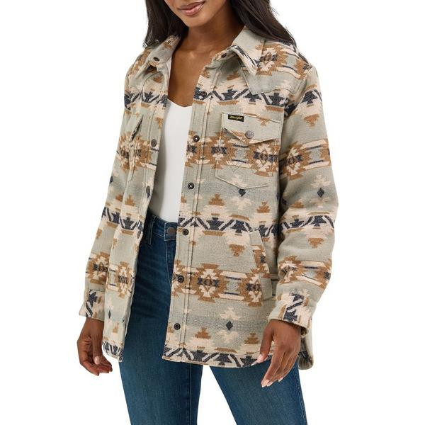 Women's Wrangler Quilt Lined Jacquard Jacket Small Pale Green | Scheels Sports