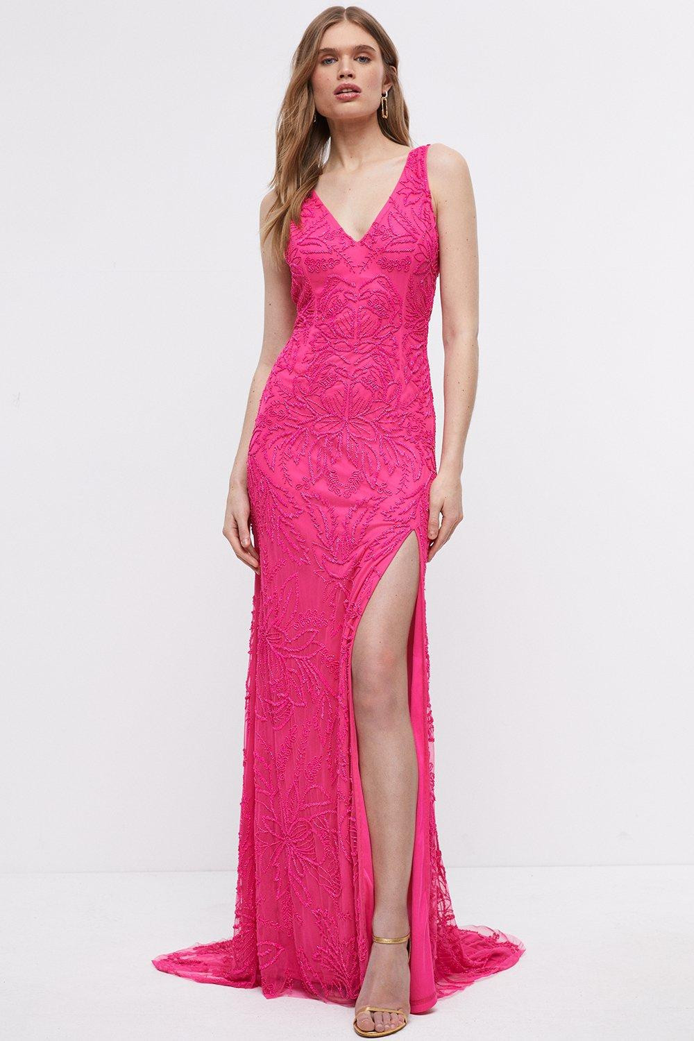 Floral Embellished Maxi Dress With Side Split | Coast UK & IE