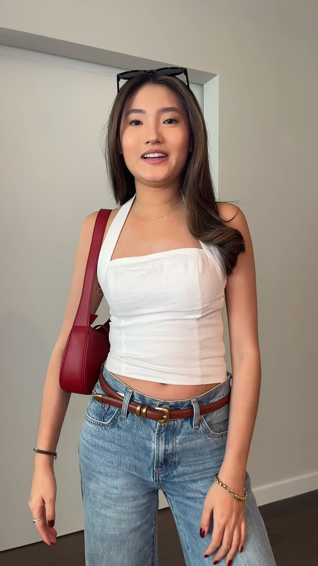 reds opening day outfit as someone who doesn’t own any merch but could easily work for any casual weekend outfit @Aritzia @Lulus 

#casualoutfits #casualootd #casualoutfitideas #casualoutfitideas recent outfits as a 23 year old, weekend outfit ideas, low rise jean outfits, the farrah low rise, whisper linen halter, red shoulder bag, legendary belt

#LTKgrwm #LTKSeasonal #LTKootd