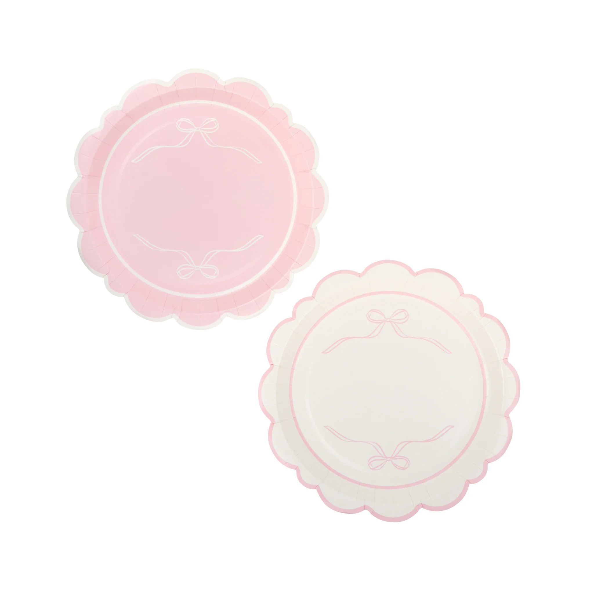 Round Pink Bows Paper Plate | My Mind's Eye