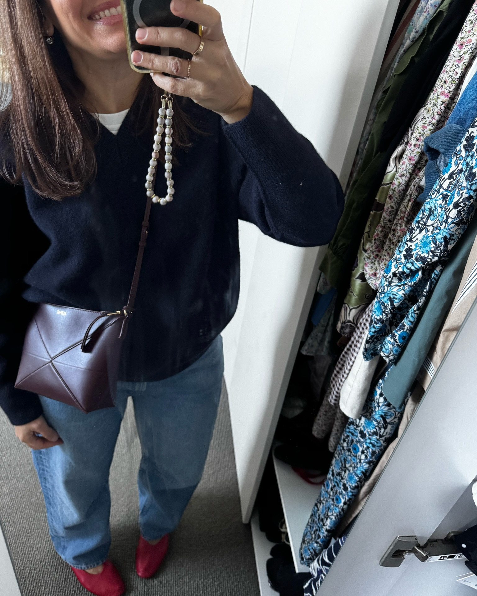 Cos jumper, Citizens of Humanity Miro jeans, Loewe bag, St Agni flats.

#LTKaustralia #LTKwinter
