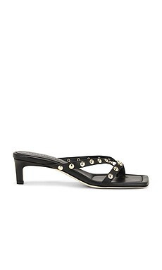 Freda Salvador Elaine Sandal in Black With Gold Studs from Revolve.com | Revolve Clothing (Global)