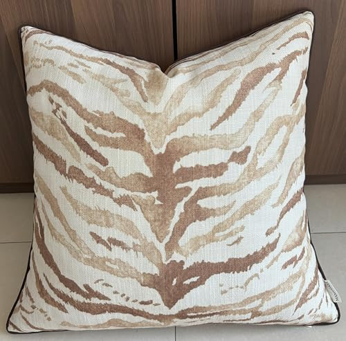 MANOJAVAYA Tiger Printed 20x20 Inch Pillow Cover - Square Cushion Cover - Decorative Accent for Sofa, Couch, Chair, Window Seat, Bench - Indoor/Outdoor Throw Pillow - Nature Inspired Home Décor | Amazon (US)