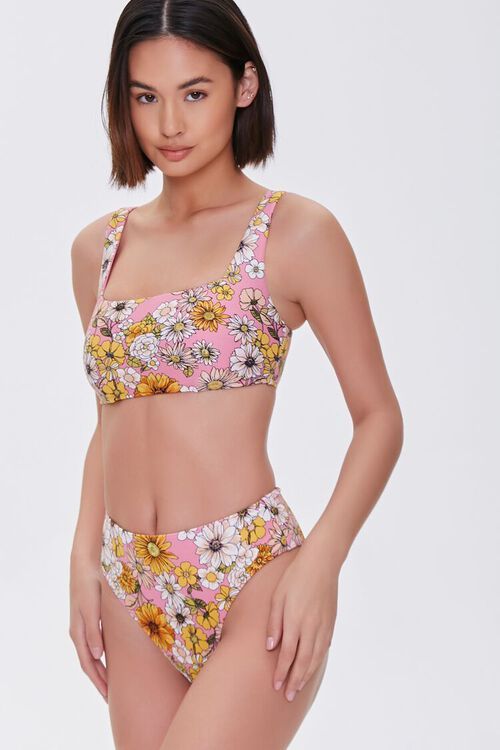 Floral High-Waist Bikini Bottoms | Forever 21 (US)