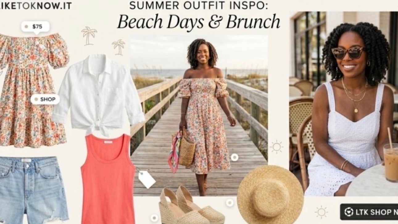 Current mood: Planning my next trip just to wear these looks. ✈️🌴 I’ve curated two outfits that are ready for whatever your summer has in store.

🛍 TAP THE LINK IN BIO to shop these exact items! Which one are you adding to your cart? The floral midi or the eyelet dress? 👇🏽#beachbound #summerstyle #brunchoutfit

#LTKSeasonal