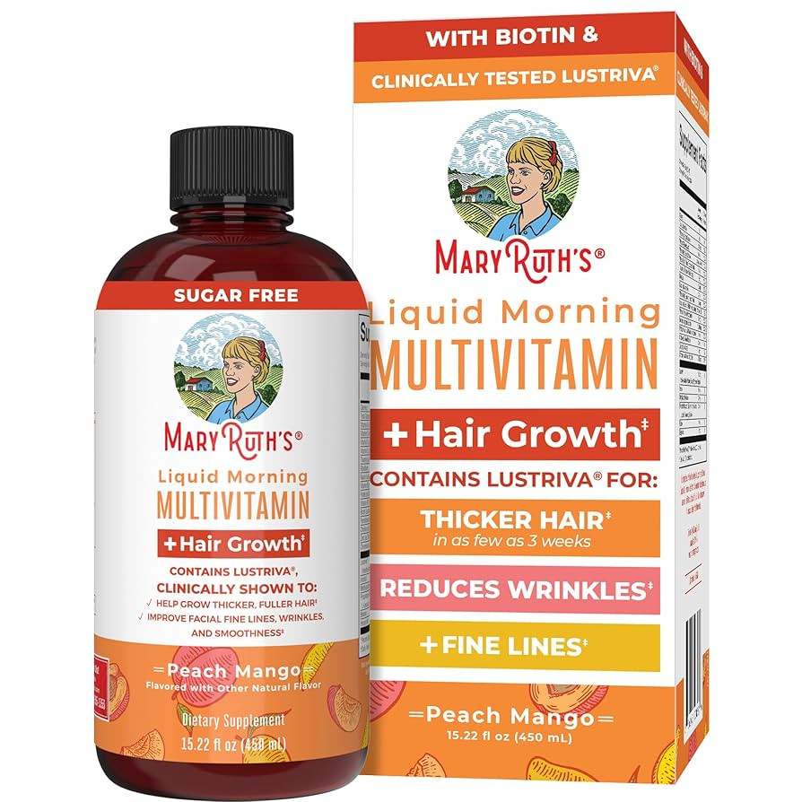MaryRuth's Liquid Multivitamin + Hair Growth | Biotin 10000mcg | Lustriva Hair Growth Supplement ... | Amazon (US)