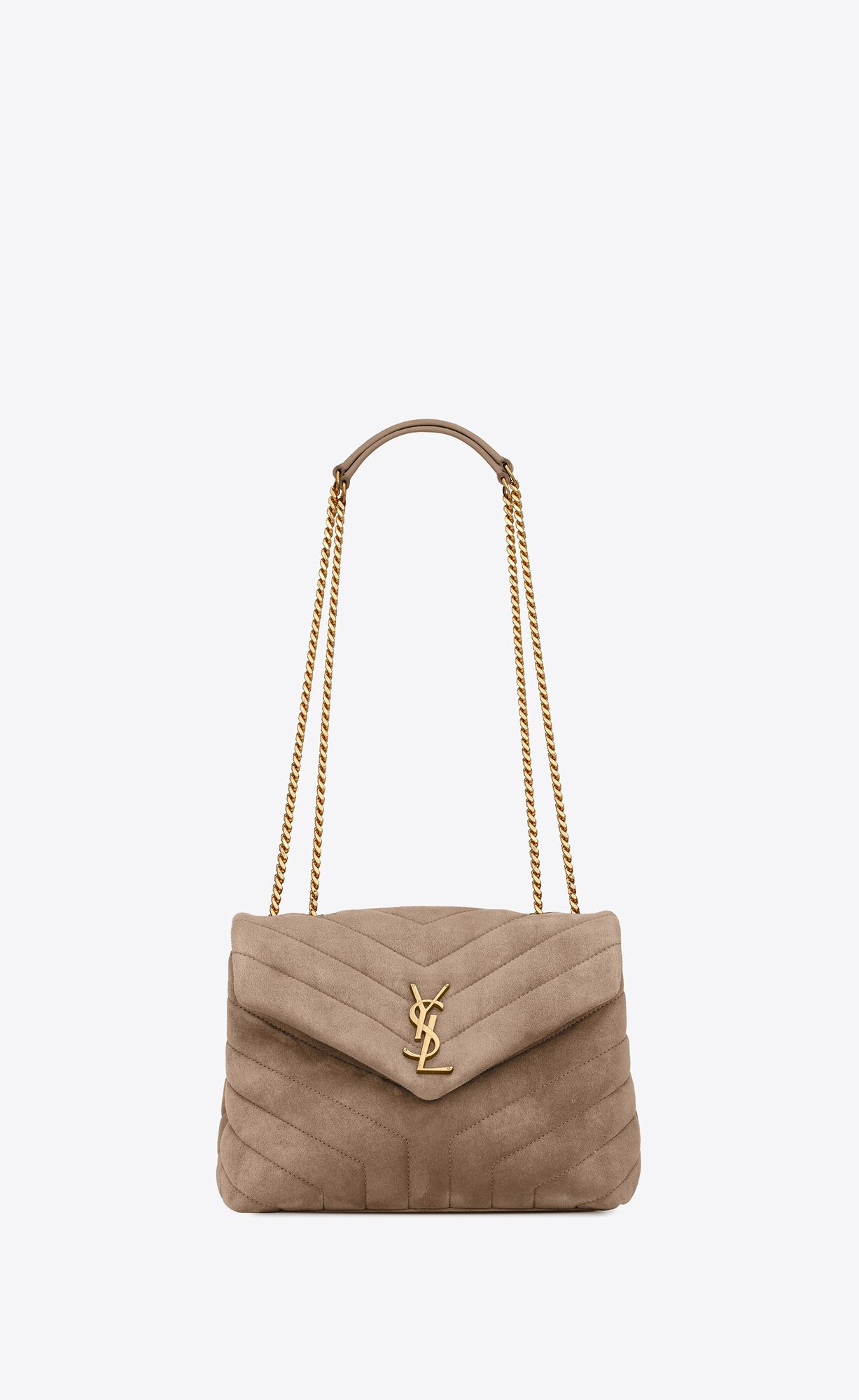 loulou small chain bag in quilted "y" suede | Saint Laurent Inc. (Global)
