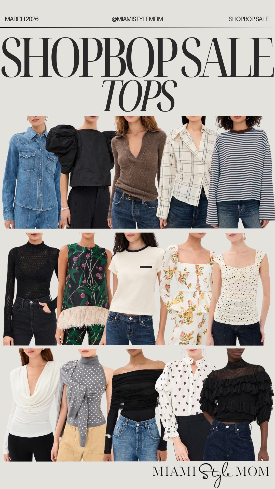 Shopbop sale is live from 3/30-4/2! Use code SPRING20 for 20% off! 

Women’s fashion, spring fashion, spring style, spring outfits, spring outfit inspo, spring ootd, women’s tops, Easter fashion, Easter outfits, trendy tops, everyday tops, going out tops, blouse, spring blouse, off the shoulder top, tank top, long sleeves




#LTKOver40 #LTKootd #LTKSaleAlert