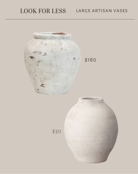 Look for less... large clay vases 

#LTKstyletip #LTKfindsunder50 #LTKhome