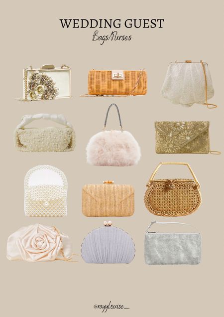 Spring/Summer Wedding Guest Bags 

Pearl, rhinestone, sparkle, clutch bag, bridal bag, glitter bag 

#LTKfindsunder50 #LTKsalealert #LTKwedding