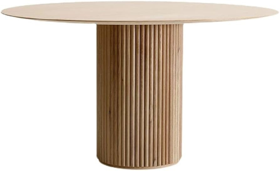 CraftThink Dining Table, Solid Wood Simplicity Round Dinner Table, Space Saving Kitchen Table Din... | Amazon (US)