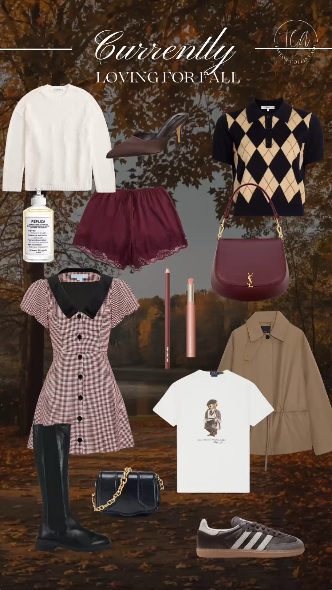 What I'm eyeing for fall: satin shorts, cinched trench coat, houndstooth dress, riding boots, argyle sweater, nude lip, YSL, hill house, burgundy, Abercrombie, sneaker, suede mule 

#LTKStyleTip #LTKShoeCrush #LTKSeasonal