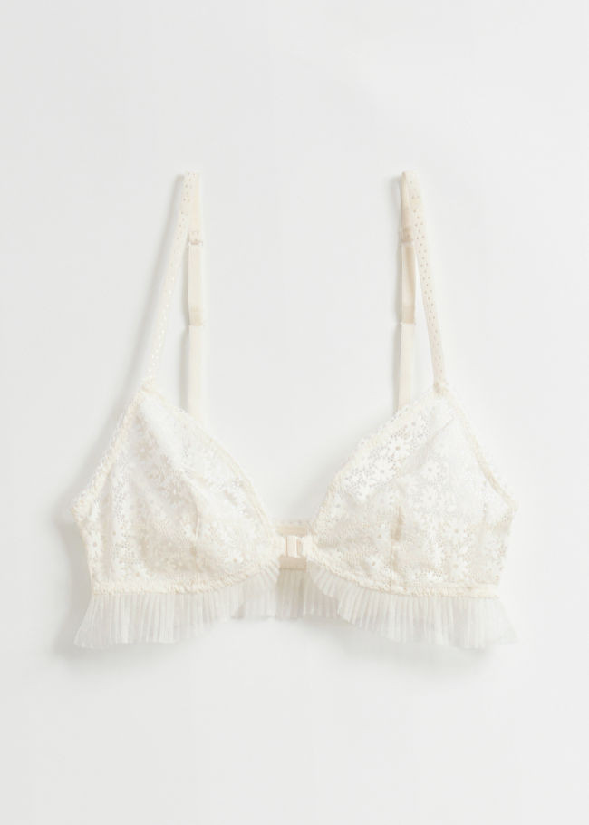 Pleated Frill Trimmed Soft Bra | & Other Stories US