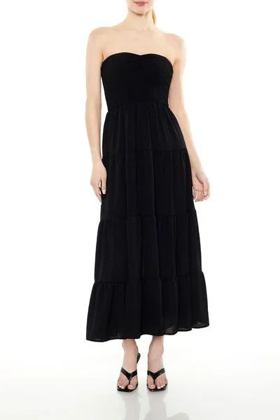 Strapless Tiered Maxi Dress | Forever 21