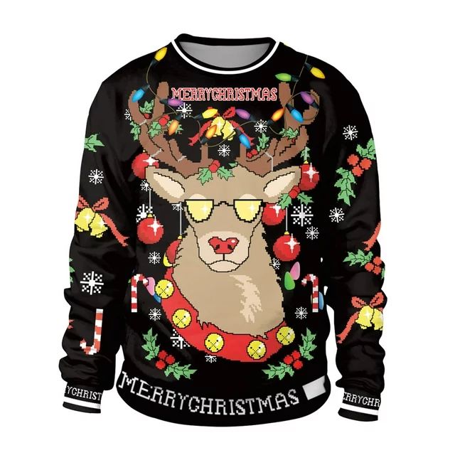 MaFYtyTPR Men Shirts under $10 Big and Tall Christmas Clothing Casual Loose Tops Christmas Day Lo... | Walmart (US)