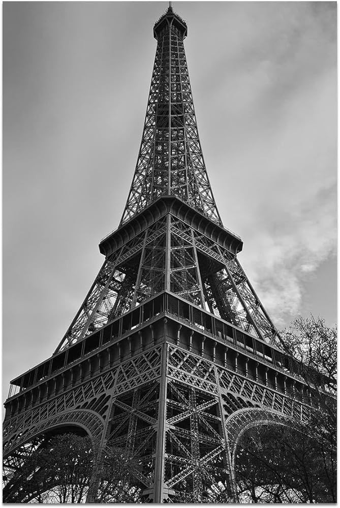 Eiffel Tower Canvas Wall Art, Unique Romantic Paris Wall Decor Print, Modern Home and Office Deco... | Amazon (US)