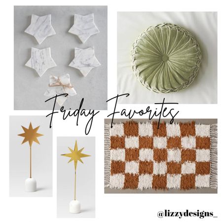 Friday Favorites✨
Marble star coasters for Christmas⭐️
Round pillow
Christmas metal star sculptures
Checkered rug 

#LTKHoliday #LTKhome #LTKSeasonal