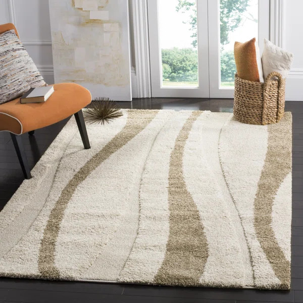 Esmeray Abstract Beige/Creme Area Rug | Wayfair North America