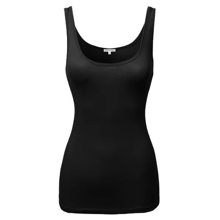 FashionOutfit Women s A lightweight Basic Soft Blend Tank Top | Walmart (US)