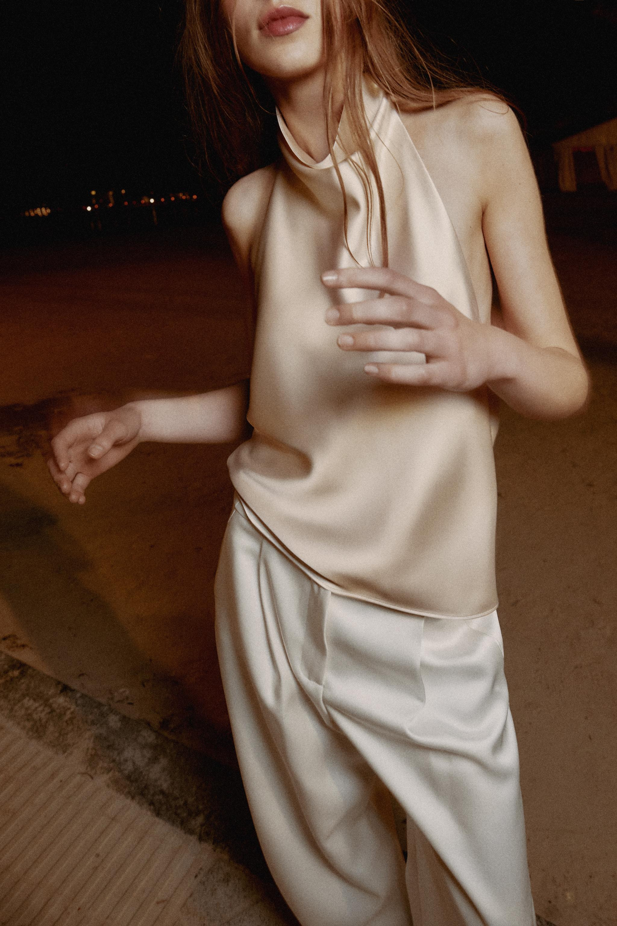 SATIN HALTER TOP | Zara UK