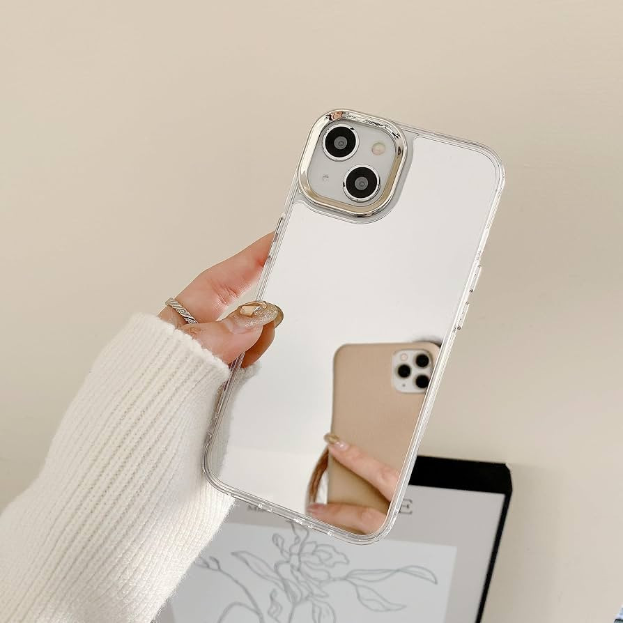 Designed for iPhone 13 Case Mirror Case [Four Corner Guard Shockproof] Hard Back Soft Bumper Prot... | Amazon (US)