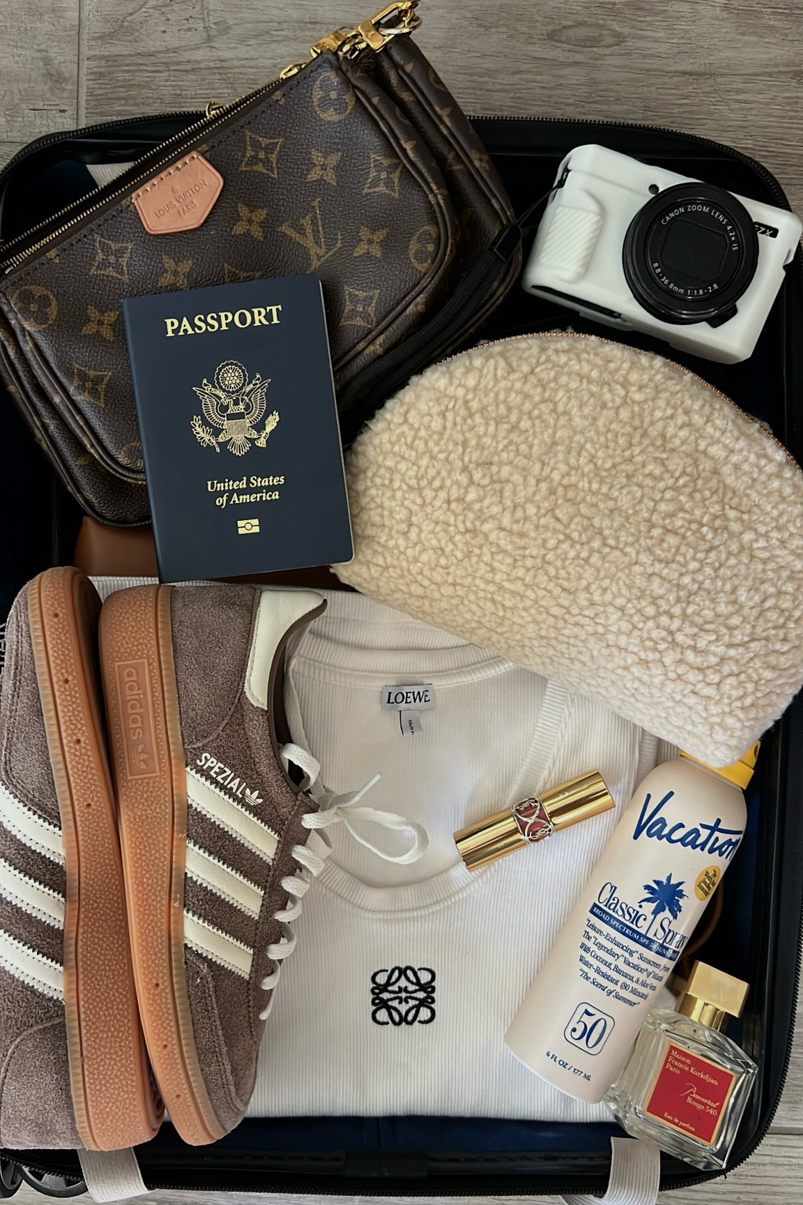 Travel Essentials #adidas #handballspezial #loewe #loewetank #ysllipstick

#LTKShoeCrush #LTKItBag #LTKTravel