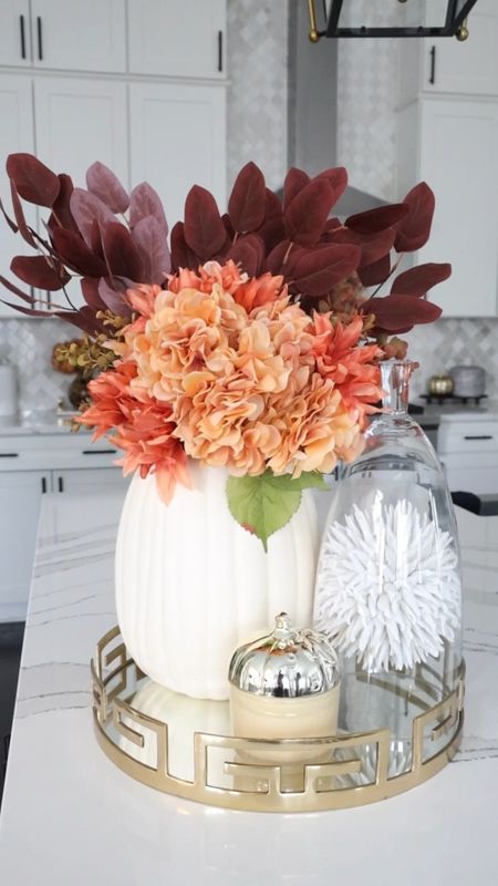 The easiest fall decor diy ever, the pumpkin vase. Perfect for kitchen styling or dining and coffee tables

#LTKHoliday #LTKhome #LTKSeasonal