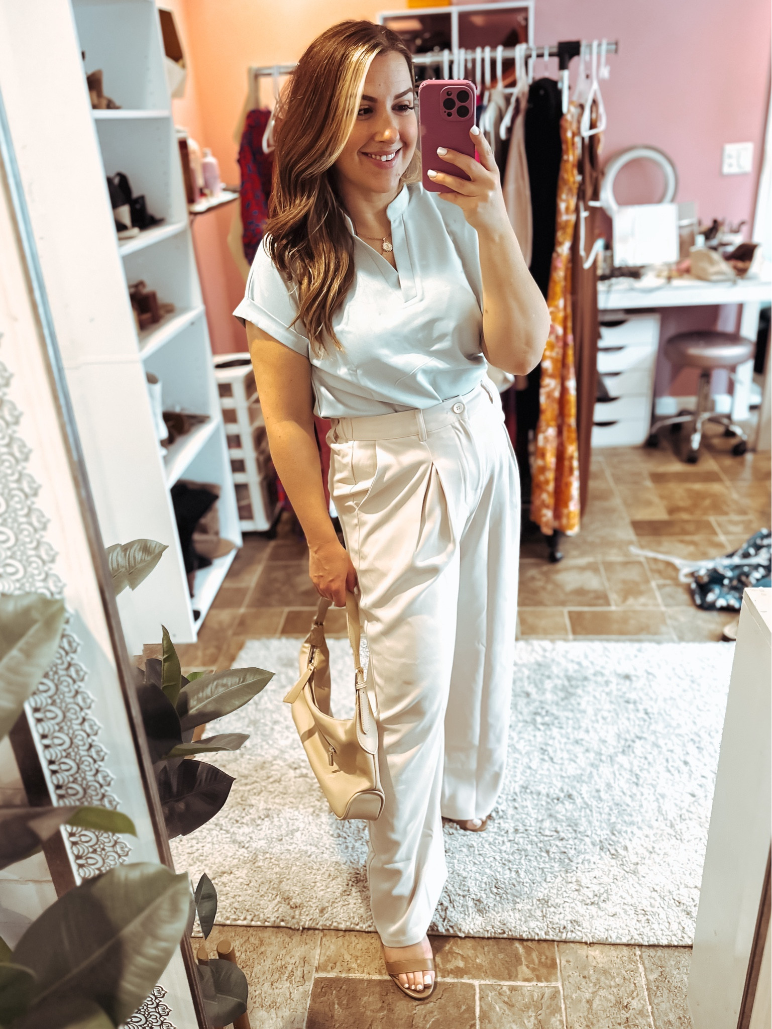 Business casual outfit idea from Amazon 
Top and pants run true to size 
I’m 5’2” wearing a size medium 

#LTKWorkwear #LTKSeasonal #LTKFindsUnder50