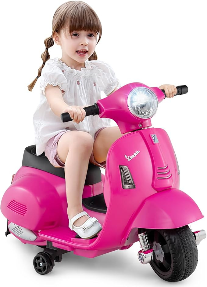 Costzon Toddler Motorcycle, Licensed Vespa Scooter Kids Motorcycle Ride on Toy with Training Whee... | Amazon (US)