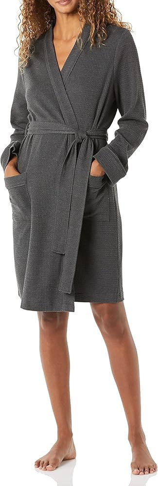 Amazon Essentials Women's Lightweight Waffle Mid-Length Robe | Amazon (US)